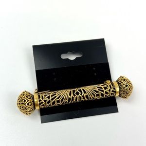 Vintage - Gold Round Bar Brooch Pin